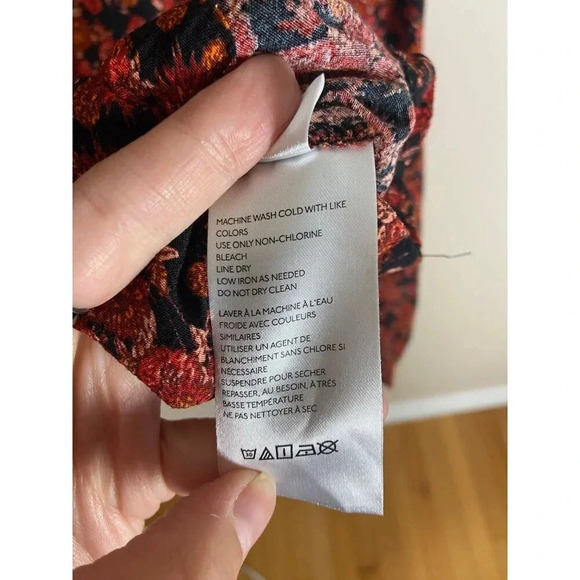 Free People Provence Black Floral Mini Dress Size Small Fall Vibes - Picture 10 of 13